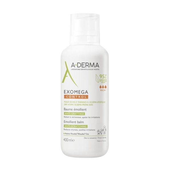 EXOMEGA CONTROL Baume émollient anti-démangeaisons - 400ml