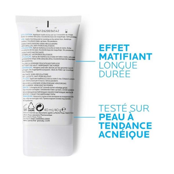 Effaclar Mat - Soin Matifiant Crème Hydratante Sébo-Régulatrice - 40ml