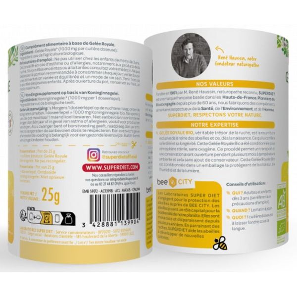 Gelée Royale 1000mg Bio pot - 25g