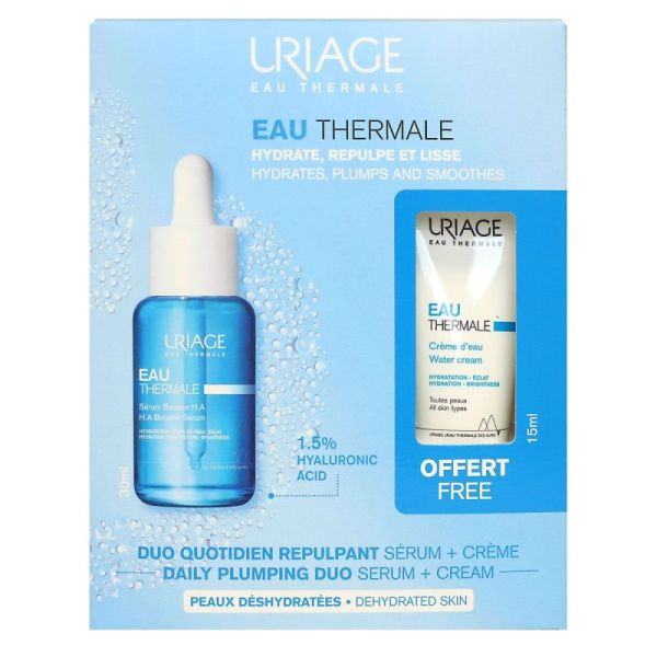Coffret Eau Thermale Sérum Booster H.A + Crème d'Eau - 30ml+15ml