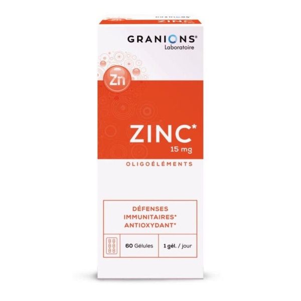 Zinc 15 mg - 60 gélules