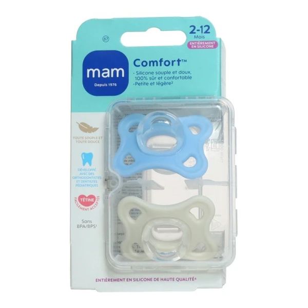 Comfort Sucette symétrique silicone - 2 à 12 mois