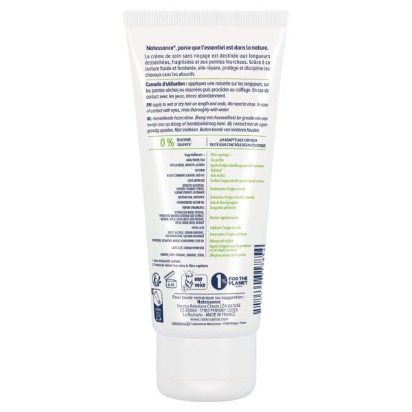 Crème Soin Capillaire Réparatrice Sans Rinçage Ricin et Kératine Végétale - 100ml