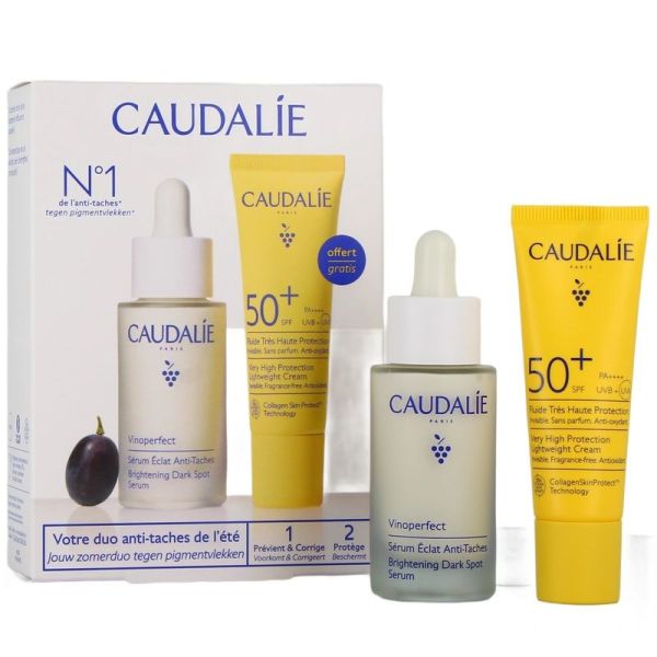 -Vinoperfect Sérum Éclat Anti-Taches + Vinosun Protect Fluide Très Haute Protection SPF50+ Offert - Sérum 30 ml, Fluide 20 ml
