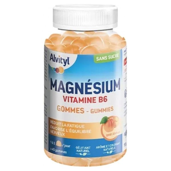 Magnésium Vitamine B6 Gummies Abricot - 45 gommes
