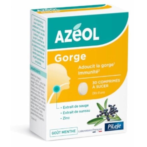Azéol comprimés à sucer menthe - 21 g