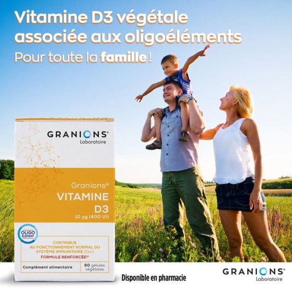 Vitamine D3 végétale - 60 gélules