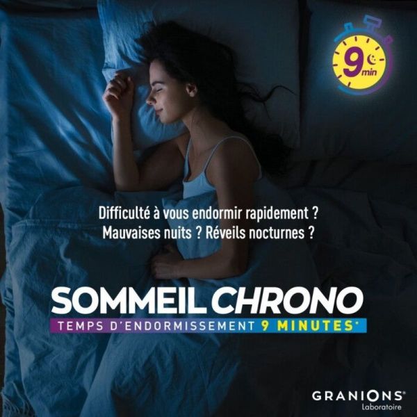 Sommeil Chrono - GABA, Mélatonine & Passiflore - 30 comprimés