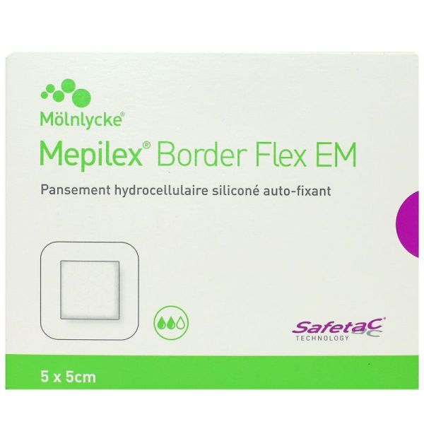Mepilex Border Flex EM Pansement hydrocellulaire - 5x5cm