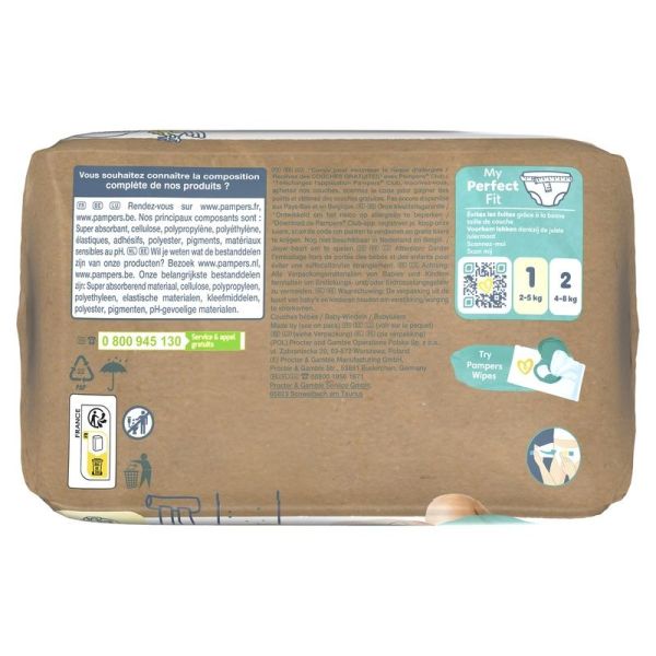 Couches Bébé Hypoallergénique Harmonie New Baby - Taille 1, 2-5 kg