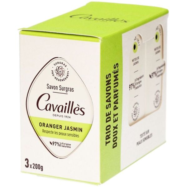 Savon Surgras Oranger Jasmin - 3 savons de 200 g