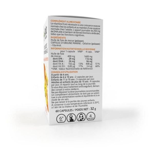 Arkogélules® Huile de Foie de Morue - 60 capsules