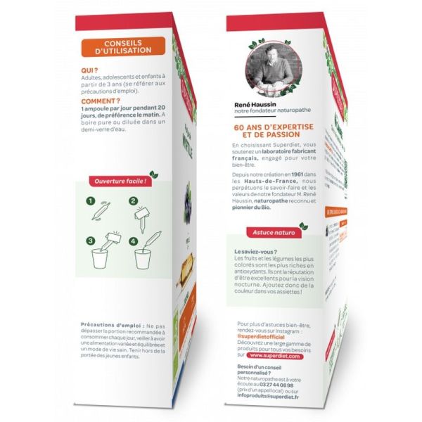 Pur jus de Myrtille Bio - 20 ampoules