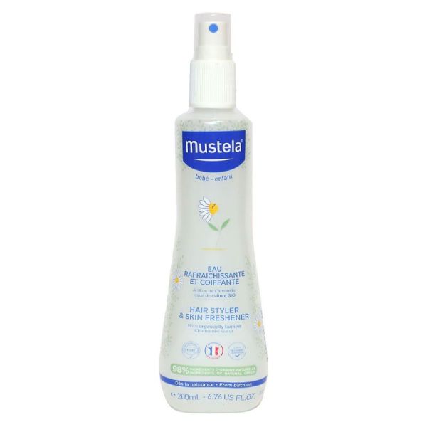 Mustela Eau Rafraîchissante et Coiffante à l'Eau de Camomille Bio - 200ml