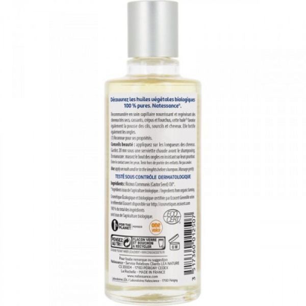 Huile de ricin bio - 100ml