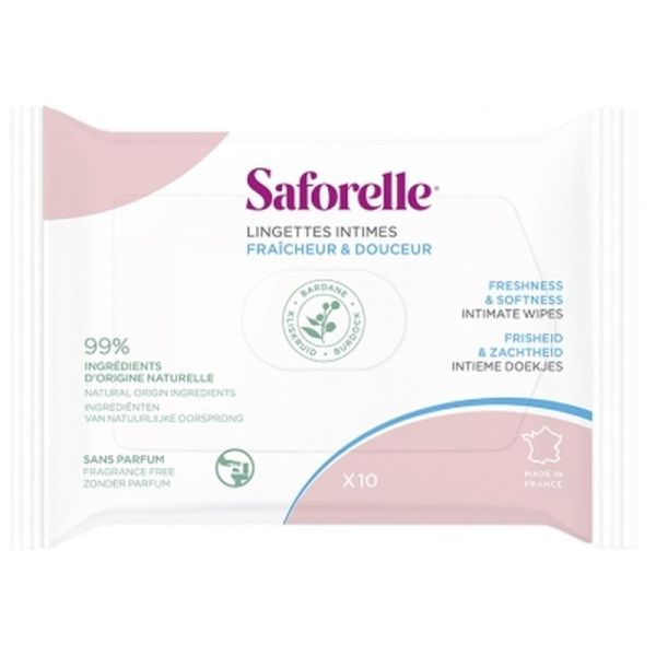 Lingettes Intimes Pocket Fraîcheur et Douceur - 10 lingettes