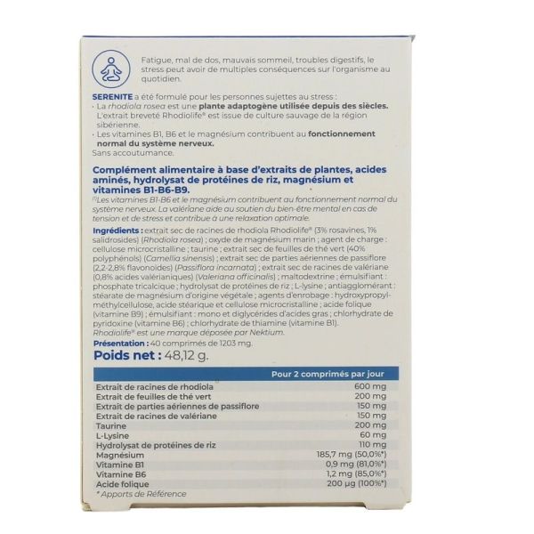 SERENITE - 40 comprimés