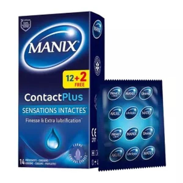 Contact Plus Préservatifs - 12 unités