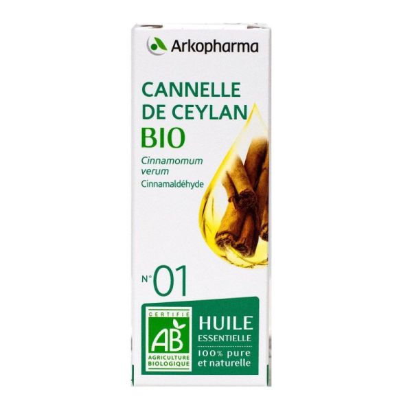 Arkopharma Huile Essentielle Cannelle de Ceylan (Cinnamomum verum) Bio n°01 - 5 ml