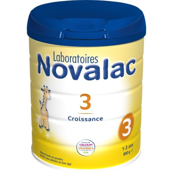 Novalac Croissance 3 Lait de croissance - 1 à 3 ans - Lot de 2 x 800 g