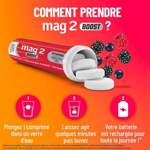 Mag 2 Boost comprimés - 20 comprimés