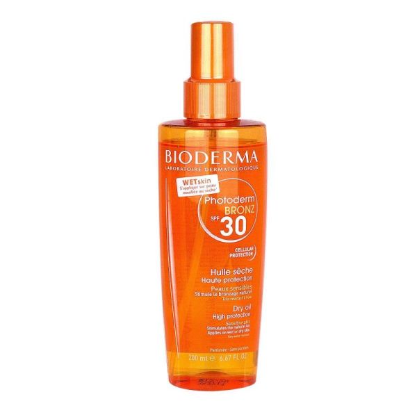 Huile solaire Peau Sèche et Sensible Haute Protection SPF 30 - 200 ml