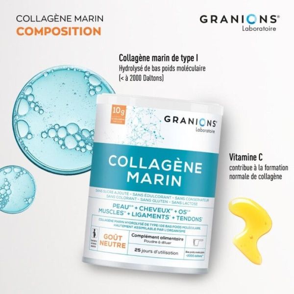 Collagène Marin type 1 - Goût Neutre - 10g