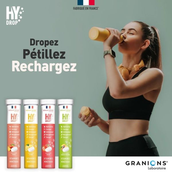 HYDROP - Hydratation Électrolytes - Citron - 20 comprimés