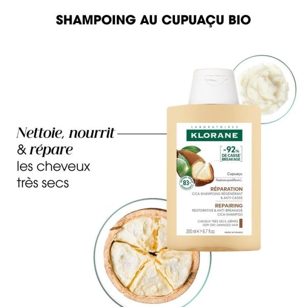 Réparation Cica-Shampoing Régénérant & Anti-Casse au Cupuaçu - 200 ml