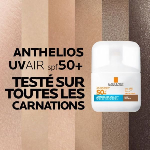 ANTHELIOS UVAIR - SPF50+ Sérum Solaire Visage - Teinte Foncée