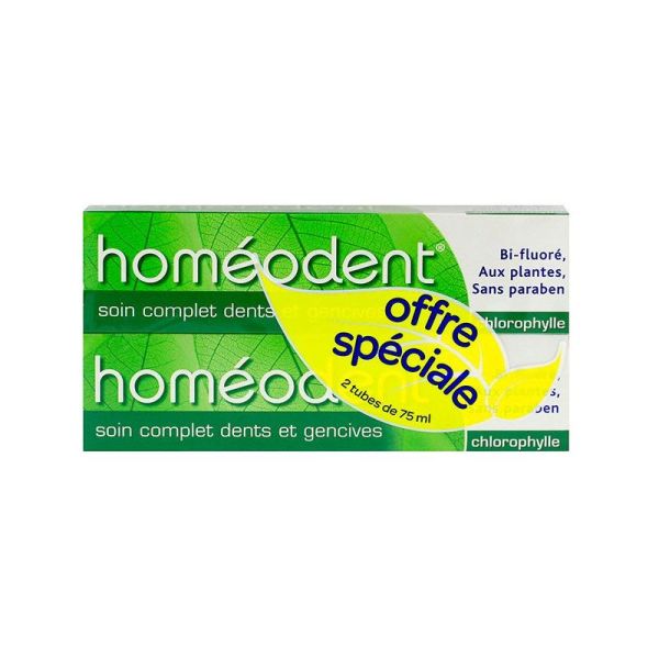 Boiron HOMEODENT soin complet dents et gencives Chlorophylle - 2x75ml