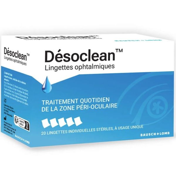 Lingettes ophtalmiques Désoclean - 20 unités
