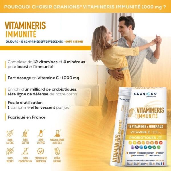 Vitamineris Immunité 1000mg - 30 comprimés