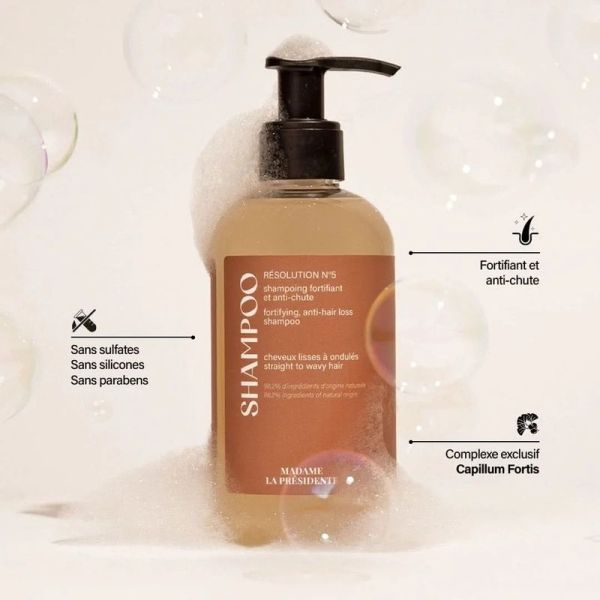 Shampoing Anti-chute Cheveux Lisses à Ondulés - 250 ml