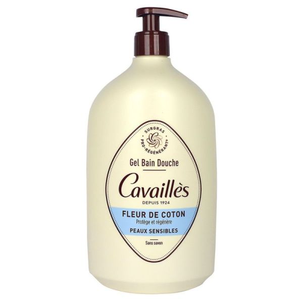 ROGE CAVAILLES Gel Bain Douche Fleur de Coton -1L