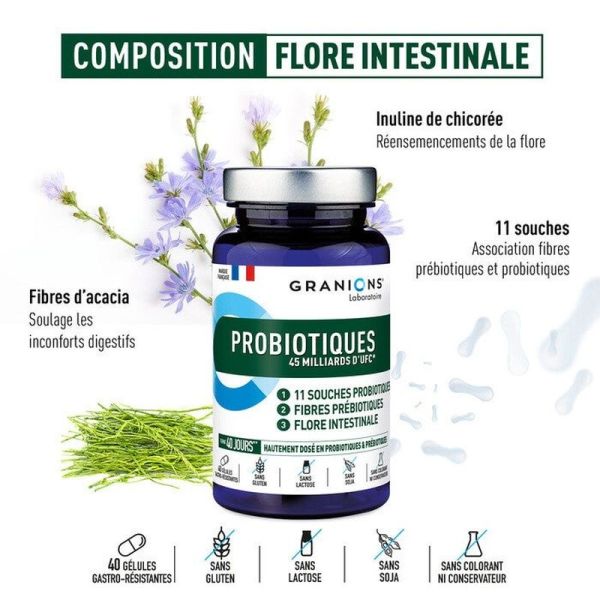 Construction musculaire Probiotiques et Prébiotiques - 40g