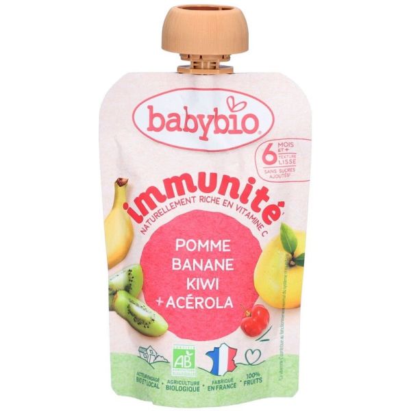 Immunité Gourde Pomme Banane Kiwi Acérola - 100g