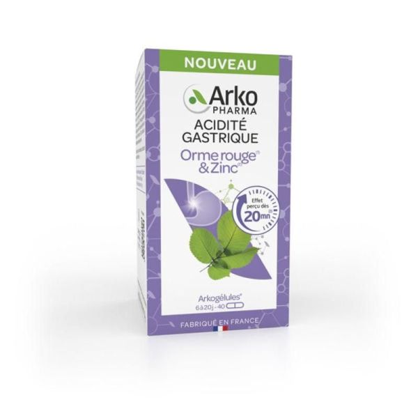 Arkogélules Orme rouge et Zinc - 40 gélules
