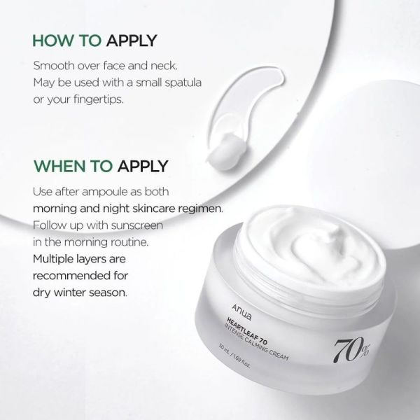 Heartleaf 70 % Intense Calming Cream - 50 ml