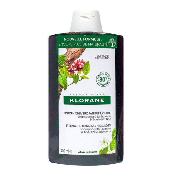  Klorane Shampooing à la Quinine et Edelweiss Bio - 400ml 