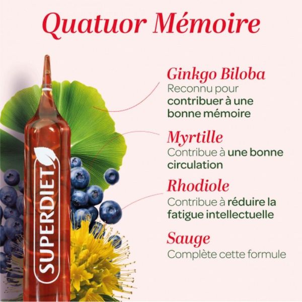 Quatuor Mémoire Bio - 20 ampoules