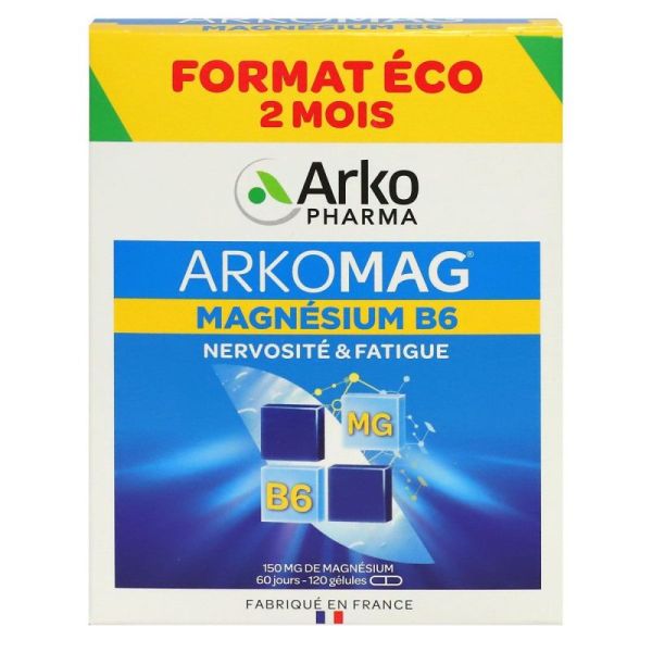 Arkopharma Arkomag Magnésium B6 - 120 Gélules