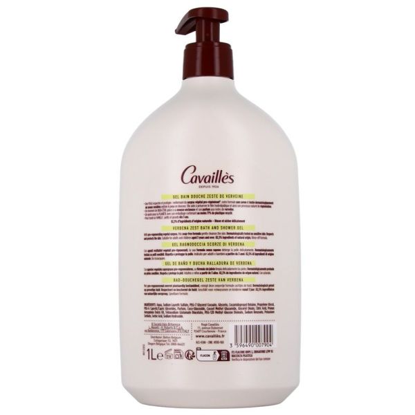 Gel Bain Douche Zeste de Verveine Peaux Sensibles QUOTIDIEN - 1 L