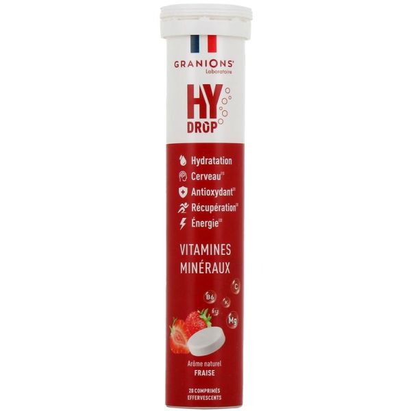 Hydrop Hydratation Électrolytes - Fraise - 20 comprimés