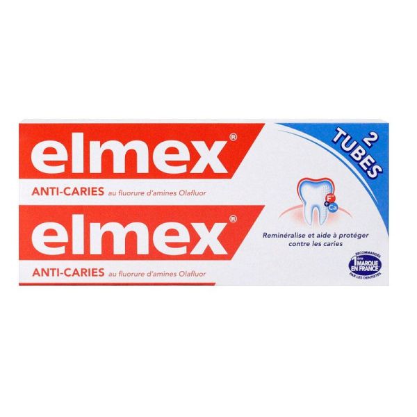 Elmex Dentifrice Anti-Caries - Lot de 2 x 75ml 