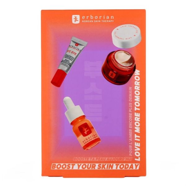 Coffret Booste Ta Peau - Skin Therapy Light 10 ml, Skin Therapy Eye 15 ml, CC Eye Doré 3 ml