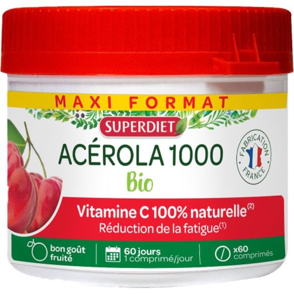 Acérola 1000 Bio - 60 comprimés