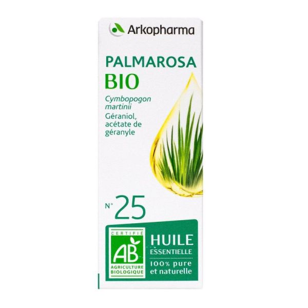 Arkopharma Huile Essentielle Palmarosa (Cymbopogon martinii) Bio n°25 - 5 ml