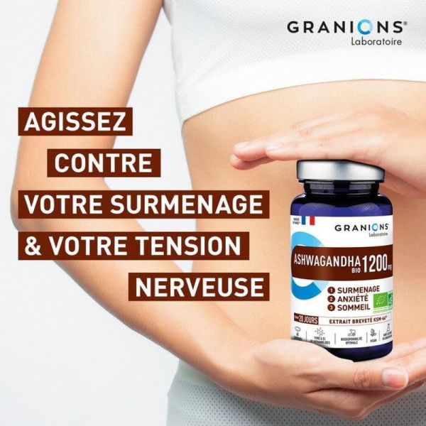 Ashwagandha Bio 1200 mg - 60 comprimés