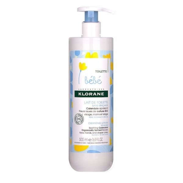 Klorane Bébé Lait de Toilette sans Rinçage - 500ml